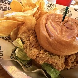 Klinker's Hometown Bar & Grill - Pork Tenderloin with house chips