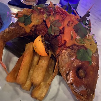 Kuba Cabana - Fried Red Snapper with fried yuca. - Cuban Near Me - Doral, Florida
