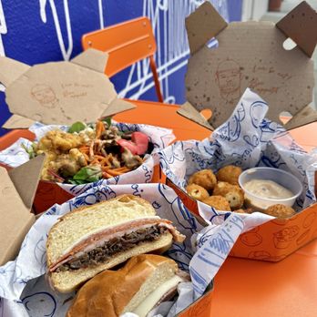 Gregoire - Muffaletta, cauliflower salad, potato puffs - Sandwiches Near Me - San Francisco, California