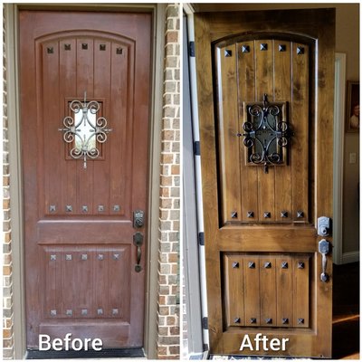 Door Refinishing in Plano, TX - Surdy Doors refinishing specializes in front door refinishing & making old doors look brand new. We refinish wooden doors, fiberglass doors, and metal doors. We refinish doors by stripping, sanding, staining and spraying varnish. On site service, fast, efficient and competitive prices. We also specialize in exterior wood refinishing and sealing: decks, fences, shutters and posts. Door Refinishing in Plano, TX - Surdy Doors refinishing specializes in front door refinishing & making old doors look brand new. We refinish wooden doors, fiberglass doors, and metal doors. We refinish doors by stripping, sanding, staining and spraying varnish. On site service, fast, efficient and competitive prices. We also specialize in exterior wood refinishing and sealing: decks, fences, shutters and posts.