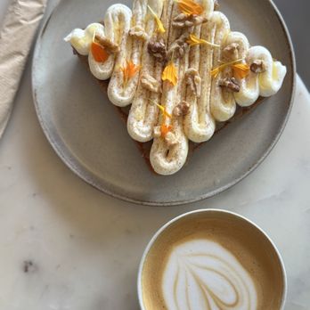 Scorpio Coffee - Ricotta hot honey and pear toast - Coffee & Tea Near Me - Sacramento, California