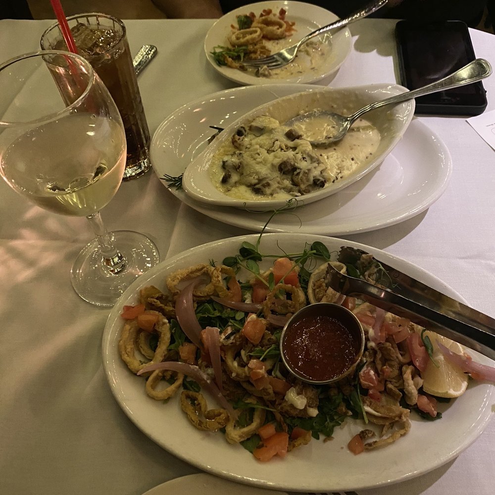 Calamari and mushrooms for appetizers Calamari and mushrooms for appetizers