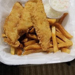 Caffe Barista & Deli - Cod Fish Basket, good portion but low on flavor.