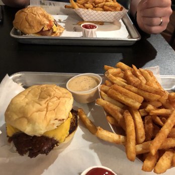 Mac's Local Eats - Classic burger and RIP fries with creole honey mustard - American Near Me - St Louis, Missouri