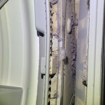 Dryersafe Solutions - A dirty dryer lint trap. - Air Duct Cleaning Near Me