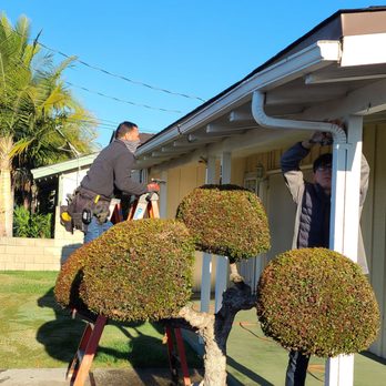 Rainbow Gutters - Working on removing the old cutters - Gutter Services Near Me - West Covina, California Rainbow Gutters - Working on removing the old cutters - Gutter Services Near Me - West Covina, California