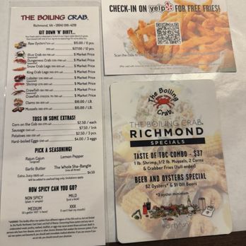 The Boiling Crab - Menu - Seafood Near Me - Richmond, Virginia