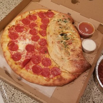 Amano - 3/5 stars: calzone, pepperoni, olives, & ricotta cheese marinara sauce comes w/ it. Pizza, pepperoni, just okay. Pizza bland, no wow factor - Pizza Near Me - Las Vegas, Nevada