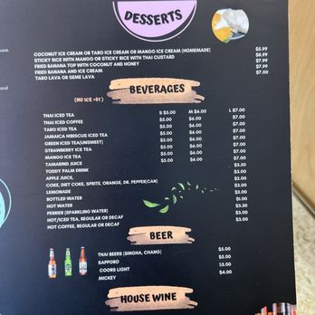 Thai Kitchen - Desserts Menu - Thai Near Me - Temecula, California