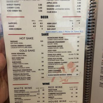 Sushi Fever - Sushi Fever Drink Menu - Japanese Near Me - Las Vegas, Nevada