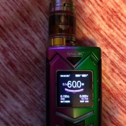 Chaney's Vape Station - My amok vape it lights up in a lot of colors you can set it to come on when you hit it or you can have it stay on