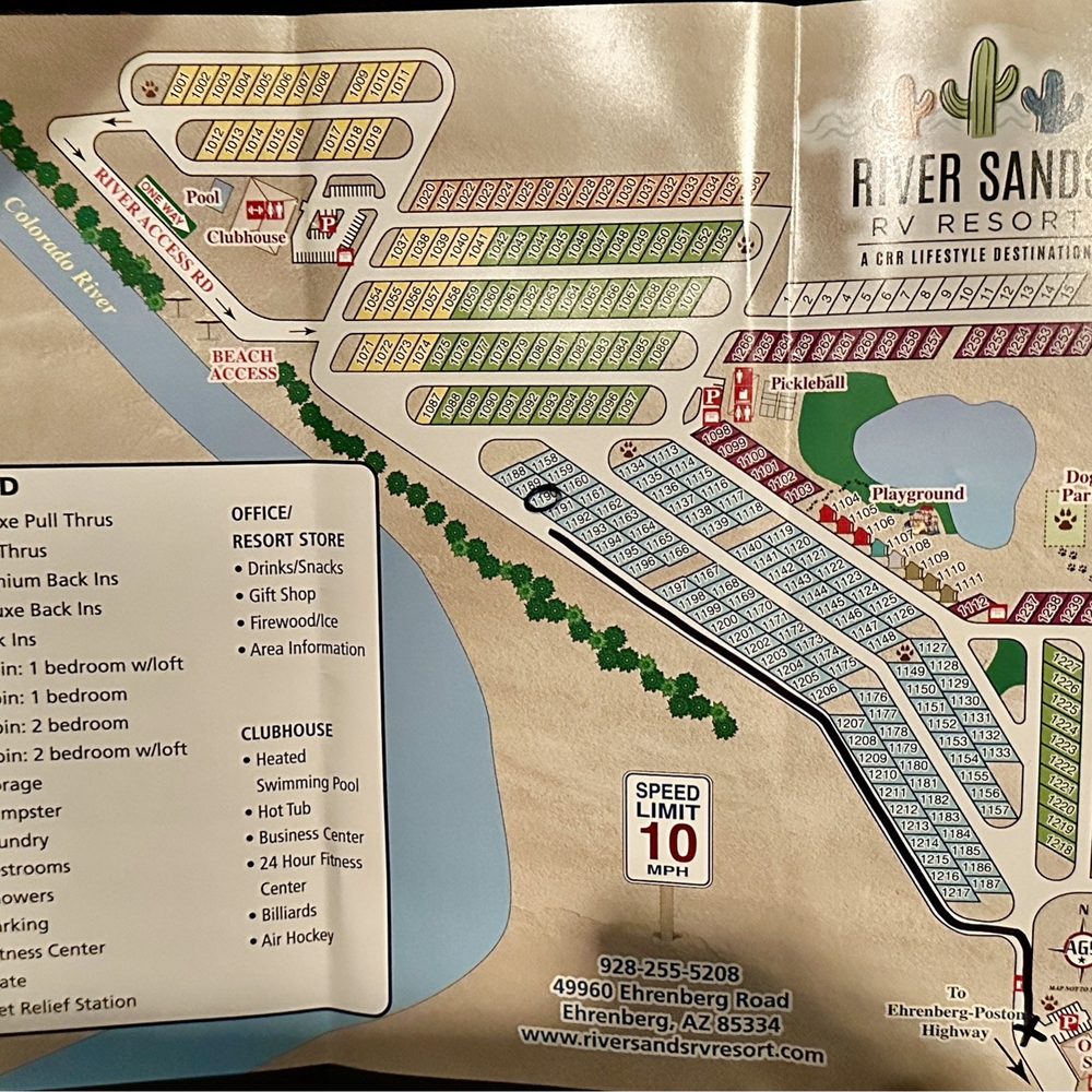 River Sands RV Resort - Map, restroom w/ showers are by the central pickleball courts - RV Parks Near Me - Ehrenberg, Arizona River Sands RV Resort - Map, restroom w/ showers are by the central pickleball courts - RV Parks Near Me - Ehrenberg, Arizona