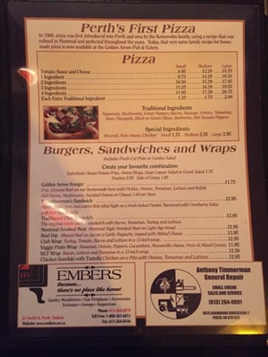Menu photo 5 Golden Arrow Pub & Eatery Perth, ON Menu photo 5 Golden Arrow Pub & Eatery Perth, ON