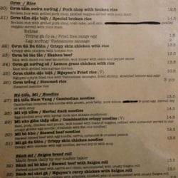 Bistro Nguyen's - Menu page two