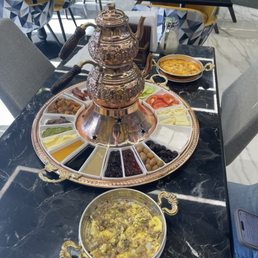 Delicious and very generous Turkish breakfast! Delicious and very generous Turkish breakfast!