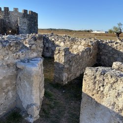 Presidio de San Saba - Foreground would have been housing with the turret in the background