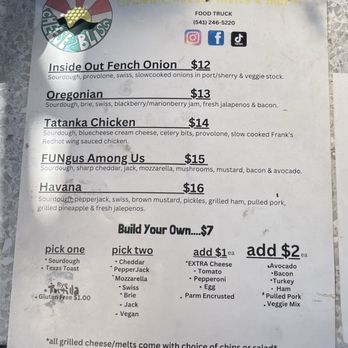 Cheese Bliss - Menu - Food Stands Near Me - Veneta, Oregon Cheese Bliss - Menu - Food Stands Near Me - Veneta, Oregon