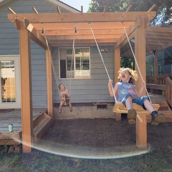 Cascade Fence & Deck - Requested a pergola strong enough for swings. - Fences & Gates Near Me - Vancouver, Washington Cascade Fence & Deck - Requested a pergola strong enough for swings. - Fences & Gates Near Me - Vancouver, Washington