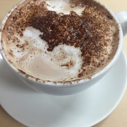 Surbiton Cafe - Hot chocolate mmmmm I ate some of the cream before taking a pic