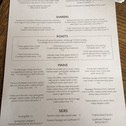 The Bell at Stow - Menu