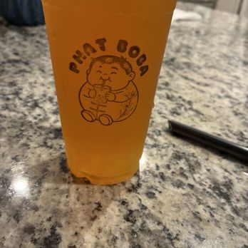 Phat Boba - This is their PassionFruit Green Tea with crystal boba - Bubble Tea Near Me - Houston, Texas Phat Boba - This is their PassionFruit Green Tea with crystal boba - Bubble Tea Near Me - Houston, Texas