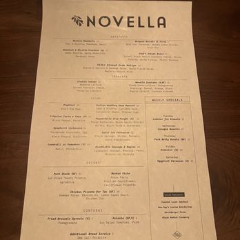 Novella - Dinner menu (Jan 2024) - Italian Near Me - Powell, Ohio Novella - Dinner menu (Jan 2024) - Italian Near Me - Powell, Ohio