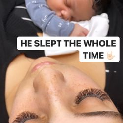 Z Lash Lounge - My Nanny Cancelled Last Minute and she let me bring my Newborn