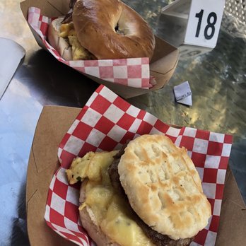 Savannah Coffee Roasters - Liberty Street Breakfast Sandwich on a bagel and The Egglethorpe - Coffee & Tea Near Me - Savannah, Georgia