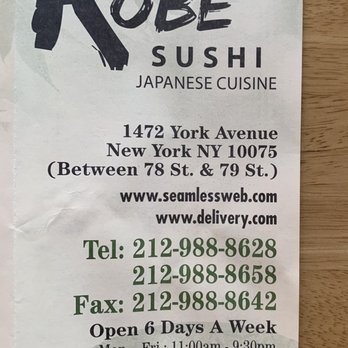Kobe Sushi - Menu p. 1 - Japanese Near Me - New York, New York Kobe Sushi - Menu p. 1 - Japanese Near Me - New York, New York