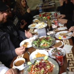 Çukurağa Sofrası - Lots of plates on the house, salads, meat balls, dips, and then Kebabs, the Yogurt one was great!
