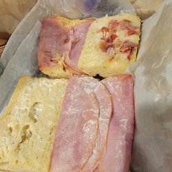 Zoup! Eatery - A maple bacon aioli ham sandwich, with "extra bacon and aioli" which I paid $2 for. There is less than a single strip's worth of bacon.