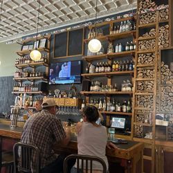 Bar area in pizzeria