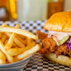 Hypnotic Chicken - The Hypnotic Hot Chicken Tender Sandwich w/ fries . . . the OG!