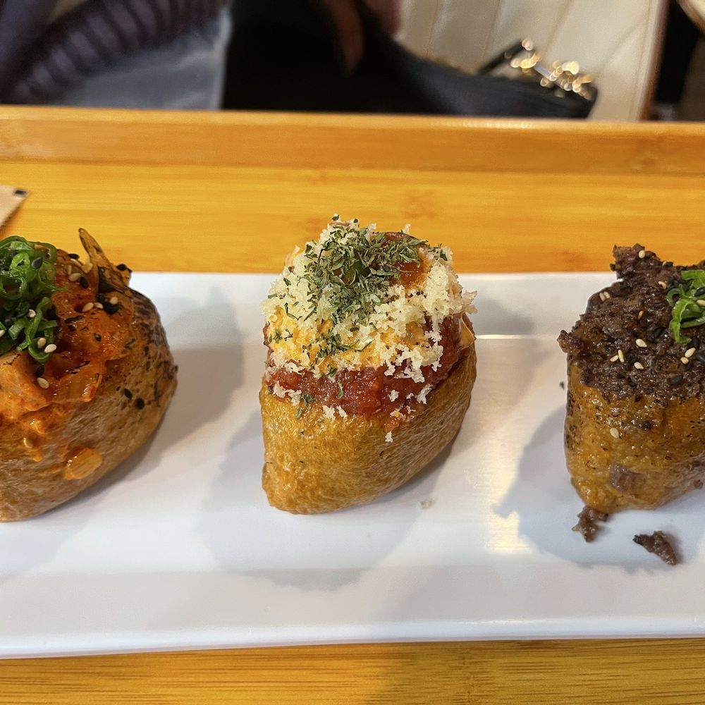 Kingyubu - Kimchi Spam Yubu 김치스팸 유부 Tuna Spicy Mayo Yubu 청양참치마요 Grilled Bulgogi Yubu 직화불고기 유부 - Sushi Bars Near Me - Los Angeles, California Kingyubu - Kimchi Spam Yubu 김치스팸 유부 Tuna Spicy Mayo Yubu 청양참치마요 Grilled Bulgogi Yubu 직화불고기 유부 - Sushi Bars Near Me - Los Angeles, California