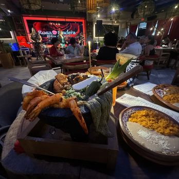 Rosa Madera - Molcajete ‍ comes with a side of rice and beans and fresh homemade tortillas - Mexican Near Me - Santa Ana, California