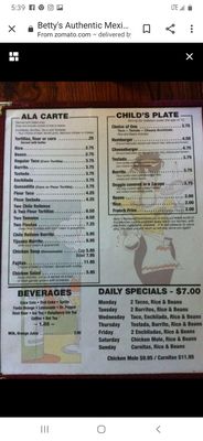 Menu photo 1 Betty's Authentic Live Oak, CA Menu photo 1 Betty's Authentic Live Oak, CA