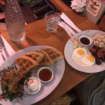 Nue - Chengdu Chicken and Waffles and Filipino Tosilog for Brunch - Tapas/Small Plates Near Me - Seattle, Washington Nue - Chengdu Chicken and Waffles and Filipino Tosilog for Brunch - Tapas/Small Plates Near Me - Seattle, Washington