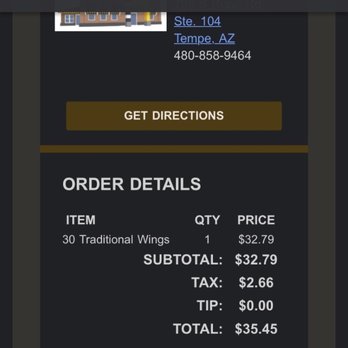 Buffalo Wild Wings - Ordered 30 wings and got 28. - Chicken Wings Near Me - Tempe, Arizona