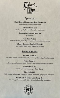 Menu photo 7 Tabard Inn Restaurant Washington, DC, DC