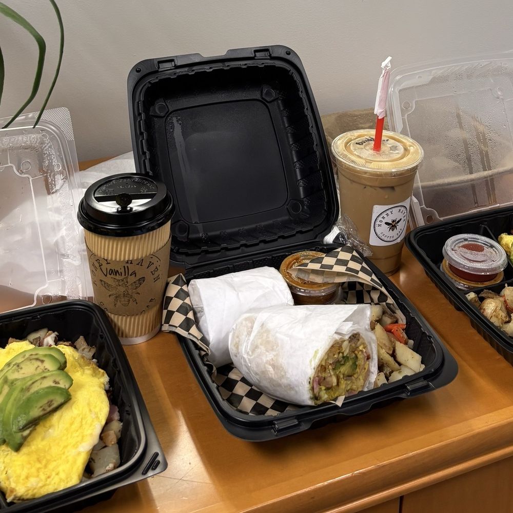 Hass-Hash Breakfast Burrito; Hot Bumble Latte; Iced Bumble Latte; Hot Vanilla Latte