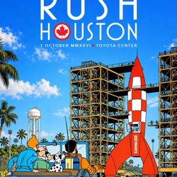 Toyota Center - RUSH Houston Concert Poster