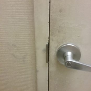 JCPenney - This is the dressing room door. They are all like this! The floors are disgusting as well. - Department Stores Near Me - Dublin, Ohio