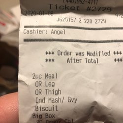 KFC - Cashier was Angel