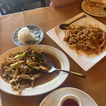 Sala Thai - Cashew Dish and Pad Thai Noodles (we had already started eating the food before taking the photo) - Thai Near Me - Santa Cruz, California Sala Thai - Cashew Dish and Pad Thai Noodles (we had already started eating the food before taking the photo) - Thai Near Me - Santa Cruz, California