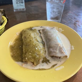 El Ponce - Chicken verde enchilada and beef and queso enchilada - Mexican Near Me - Atlanta, Georgia El Ponce - Chicken verde enchilada and beef and queso enchilada - Mexican Near Me - Atlanta, Georgia