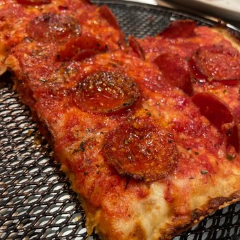 Station 34 - Detroit style pepperoni pizza - Sports Bars Near Me - Mount Prospect, Illinois Station 34 - Detroit style pepperoni pizza - Sports Bars Near Me - Mount Prospect, Illinois