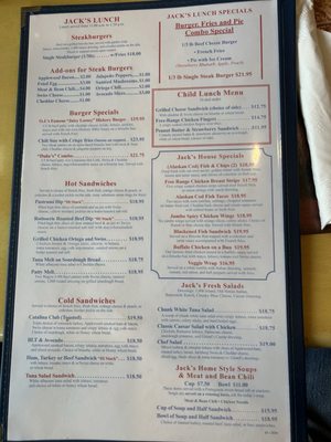 Menu photo 2 Original Jack's Country Kitchen Avalon, CA Menu photo 2 Original Jack's Country Kitchen Avalon, CA