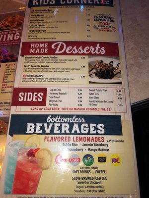 Menu photo 3 Bubba's 33 Waco, TX