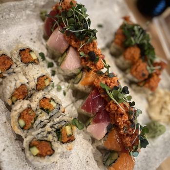 EBESU Robata & Sushi - It's raining rainbow rolls - Sushi Bars Near Me - Plano, Texas EBESU Robata & Sushi - It's raining rainbow rolls - Sushi Bars Near Me - Plano, Texas