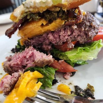 Black Pork - My perfect  burger needed to be deconstructed and eaten by fork, it was so huge.  So many layers of flavors! - Smokehouse Near Me - Long Beach , California